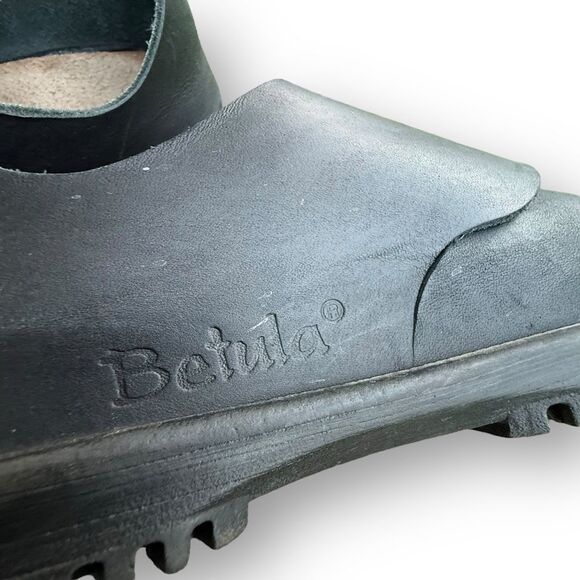 Betula Birkenstock Black Leather Shoes Women's EU 37 - Picture 12 of 15